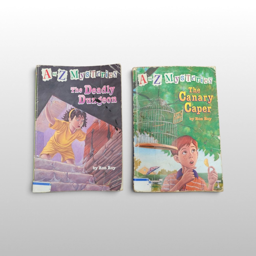 Kids A to Z Mysteries Book Lot Ron Roy Paperback Mystery Multicolor OS Reading